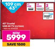 Samsung 43"(109cm) Crystal UHD 4K TV CU7000