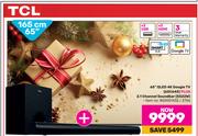 TCL 65"(165cm) QLED 4K Google TV 65C645 Plus 2.1 Channel Soundbar S522W