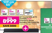 Samsung 55"(139cm)Crystal UHD 4K TV CU7000 Plus Essential C-Series Soundbar HW-C400/XA