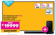 Samsung 190cm (75") QLED Smart TV Plus Essential C-Series Soundbar C450