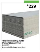 Nutec Fibre Cement Ceiling 0.4cm x 120cm x 300cm 81423759