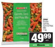 Spar Frozen Carrots, Corn & Peas Mix-1Kg