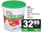 Spar Low Fat Or Fat Free Yoghurt-1Kg