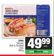 Spar Viennas Red Or Smoked Only-500g