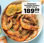 Chapman's Vannamei Prawns 21/25-700g Each