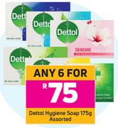 Dettol Hygiene Soap 175g Assorted - For Any 6