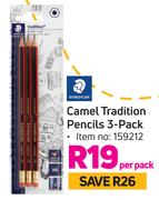 Staedtler Camel Tradition Pencils 3 Pack-Per Pack