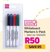 Simple Choice Whiteboard Markers 4 Pack