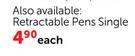 CNA Retractable Pens Single-Each
