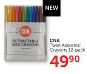 CNA Twisted Assorted Crayons 12-Pack