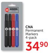 CNA Permanent Markers 4-Pack