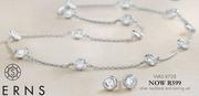 Sterns Silver Necklace And Earring Set