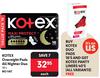 Kotex Overnight Pads All Nighter Duo-16's Each