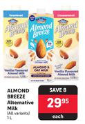 Almond Breeze Alternative Milk (All Variants)-1L
