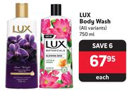 Lux Body Wash (All Variants)-750ml Each