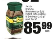 Jacobs Kronung Rich Aroma Or Gold Instant Coffee 200g Or Doy Pack 230g-Each