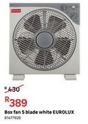 Eurolux Box Fan 5 Blade (White) 81477926