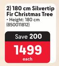 Santa's Trading 180cm Silvertip Fir Christmas Tree 180cm 850011812