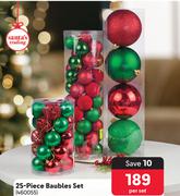Santa's Trading 50-Piece Baubles Set 459656-Per Set