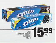 Oreo Sandwich Biscuits-152g Each