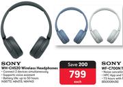Sony WH-CH520 Wireless Headphones-Each