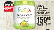 Footy's Sugar Free Flavoured Powder Drink Assorted-450g