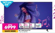 Hisense 58" (147cm) UHD Smart TV