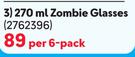 Consol 270ml Zombie Glasses-Per 6 Pack