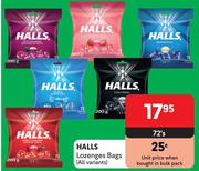 Halls Lozenges Bags (All Variants)-72's