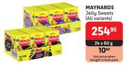 Maynards Jelly Sweets (All Variants)-24 x 60g