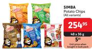Simba Potato Chips (All Variants)-48 x 36g