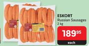 Eskort Russian Sausages-2Kg Each