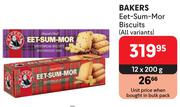 Bakers Eet Sum Mor Biscuits (All Variants)-12 x 200g