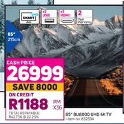 Samsung 85" BU8000 UHD 4K TV