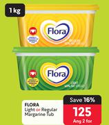 Flora Light Or Regular Margarine Tub-For 2