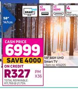 Hisense 58" A6H UHD Smart TV