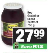 Koo Grated Or Sliced Beetroot-780g