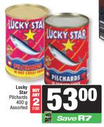Lucky Star Pilchards Assorted-For 2 x 400g