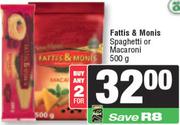 Fatti's & Moni's Spaghetti Or Macaroni-For 2 x 500g