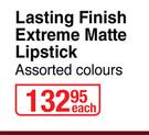 Rimmel Lasting Finish Extreme Matte Lipstick Assorted Colours-Each