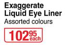 Rimmel Exaggerate Liquid Eye Liner Assorted Colours-Each