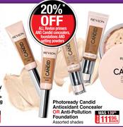 Revlon Photoready Candid Antioxidant Concealer Or Anti Pollution Foundation Assorted Shades-Each