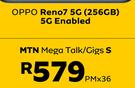 Oppo Reno7 5G Enabled 256GB-On MTN Mega Talk/Gigs S