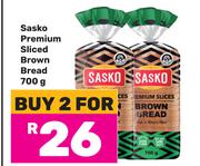 Sasko Premium Sliced Brown Bread-For 2 x 700g
