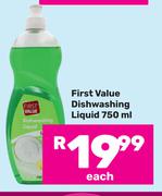 First Value Dishwashing Liquid-750ml Each