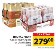 Brutal Fruit Cooler Ruby Apple Or Litchi Seche NRB-24 x 275ml