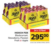 Hooch Fox Blackcurrant, Strawberry, Passion Fruit Or Apple-24 x 275ml