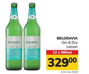 Belgravia Gin & Dry Lemon-12 x 660ml