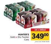 Hunter's Glod Or Dry Twister Cans-24 x 440ml