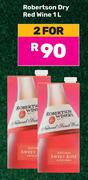 Robertson Dry Red Wine-For 2 x 1Ltr